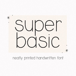 スーパーベーシックフォント - かわいいフォント、クリカットフォント、印刷フォント、クリカット用フォント、Goodnotesフォント、教師用フォント、Procreateフォント、プランナーフォント