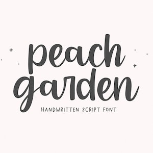 Fuente Peach Garden - Fuente de escritura manuscrita, Fuentes Cricut, Caligrafía, Fuente moderna, Fuentes para Cricut, Fuente cursiva, Fuente Procreate