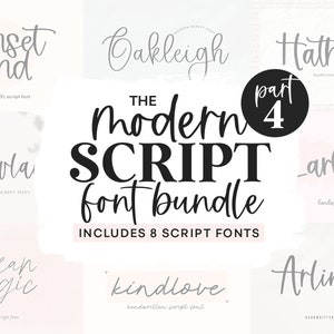 Mini Modern Script Font Bundle Teil VIER - Handgeschriebene Schriftarten, Cricut Schriftartenbündel, Bauernhausschriftarten, Hochzeitsschriftarten, kursive Schriftarten