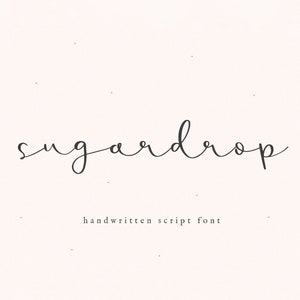 Fuente Sugardrop - Fuente de escritura delgada, Fuentes Cricut, Fuente Procreate, Fuente cursiva, Fuentes para Cricut, Fuente Farmhouse, Fuente linda, Fuente manuscrita