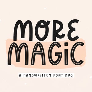 Más fuente mágica: fuente manuscrita, fuente Boho, fuentes Cricut, fuente Procreate, fuente peculiar, fuente retro, fuente linda, fuente Canva, fuente en línea