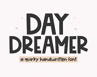 Daydreamer-typsnitt - sött typsnitt, Cricut-typsnitt, handskrivet typsnitt, lärartypsnitt, typsnitt för Cricut, Procreate-typsnitt, fetstil, digital nedladdning