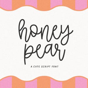 Font Honey Pear - Font Script, Font Cricut, Font moderno, Font per Cricut, Font corsivo, Font Canva, Font Whimsy, Font per matrimoni, Font sottile