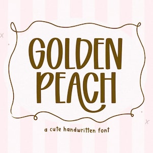 Lettertype Golden Peach - schattig lettertype, swash-lettertype, Cricut-lettertypen, lettertype met sierletters, Canva-lettertype, logolettertype, trendy lettertypen, lettertypen leraar, retro-lettertype