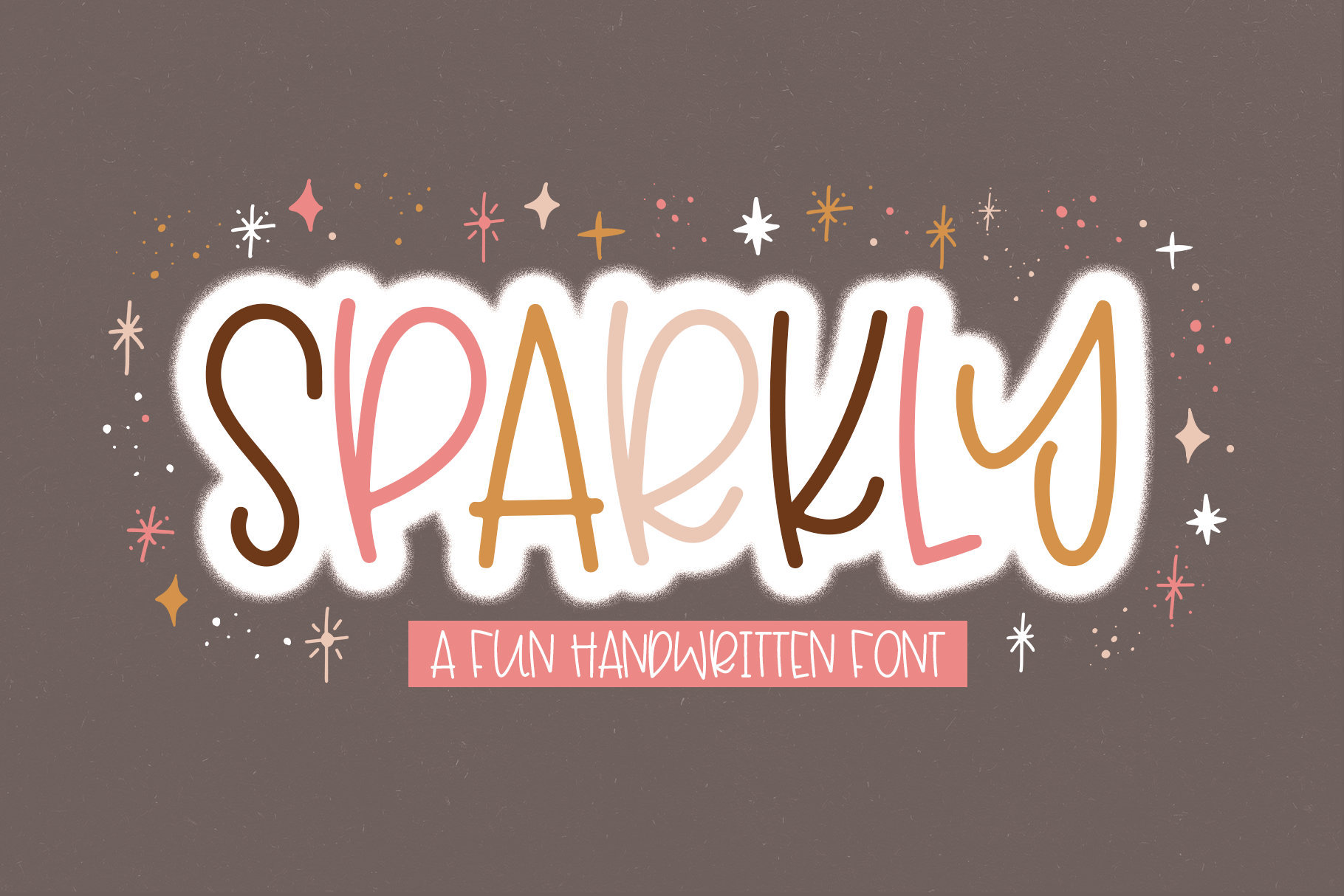 Sparkly Font Quirky Handwritten Font Cricut Font Tall Etsy