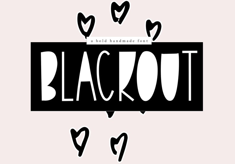 Blackout Handwritten Font TTF / OTF | Etsy