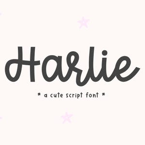 Fuente Harlie: fuente manuscrita, fuentes Cricut, fuente cursiva, fuente Goodnotes, fuente Canva, fuentes láser, fuentes para profesores