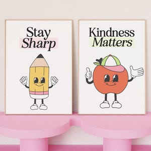 Retro Classroom Poster Set - Retro Characters Posters, Classroom Decor ...