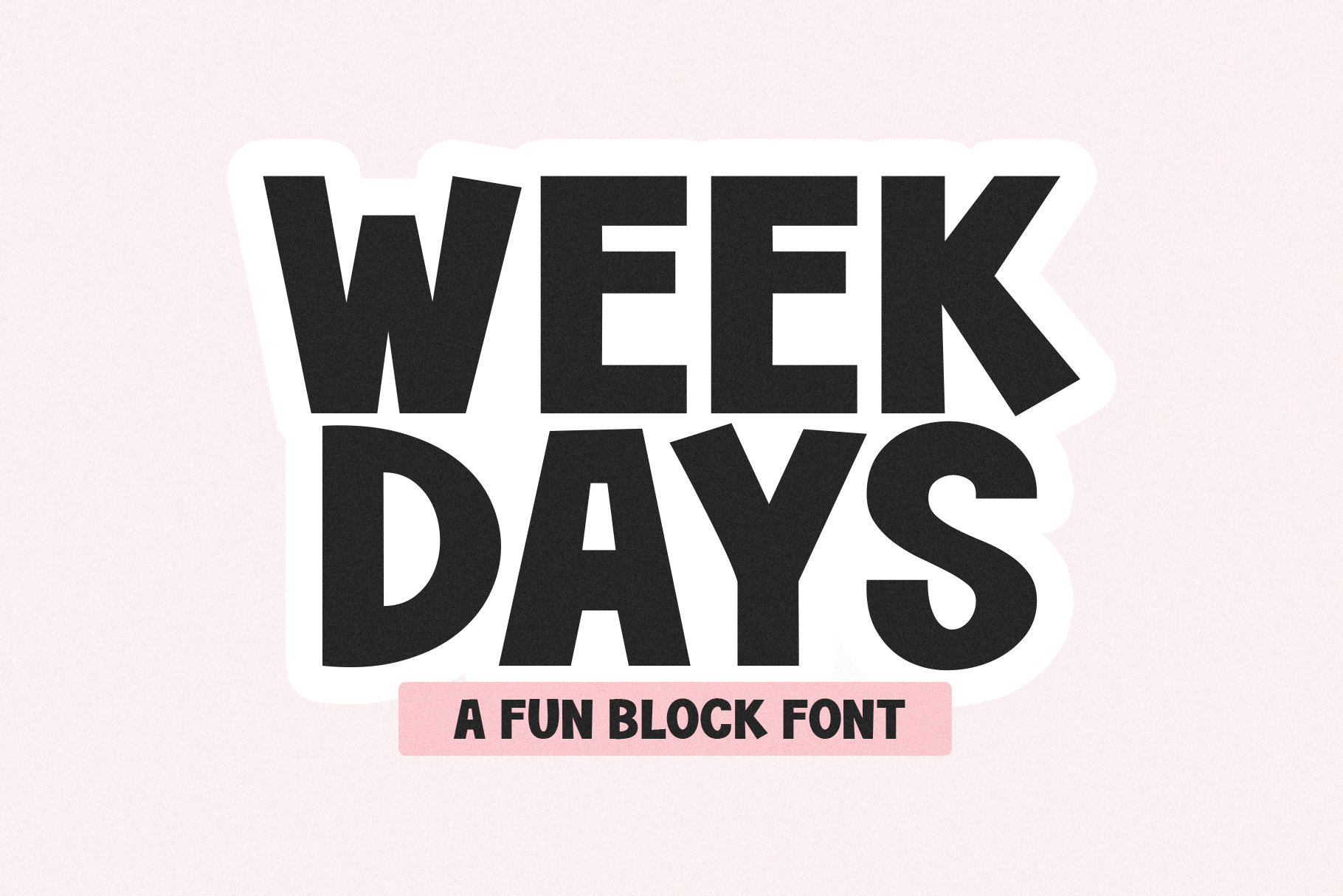 Weekdays Font - Handwritten Font, Cricut Fonts, Cute Font, Procreate Fonts, Fonts for Cricut, Tall Font, Bold Font, Block Font, Teacher Font