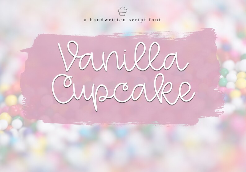 Vanilla Cupcake Handwritten Script Font Fonts for Cricut ...