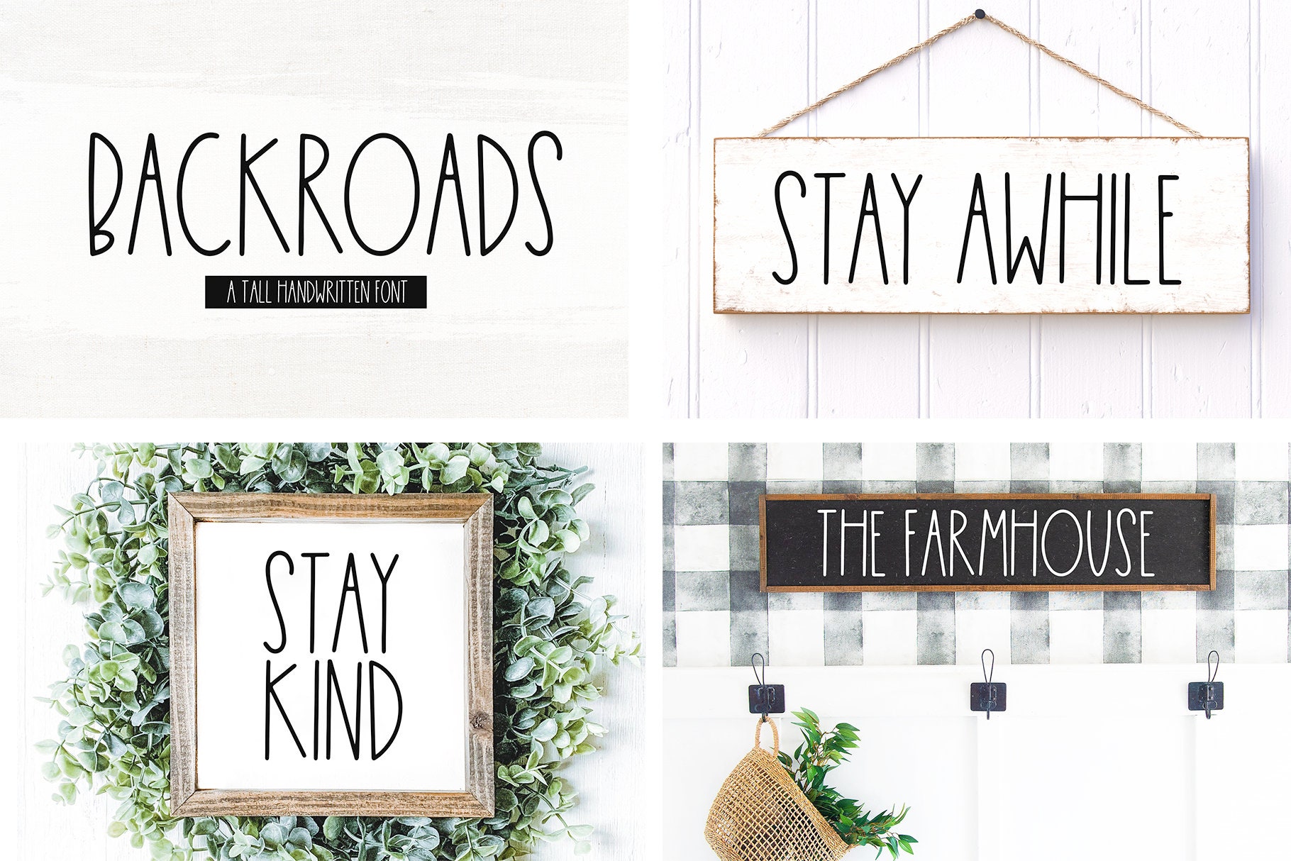 Farmhouse Font Bundle - Fonts for Crafters, Cricut Fonts, Farmhouse ...