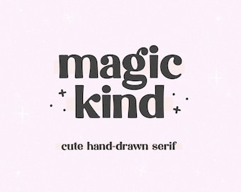 Magickind Font - Serif Font, Modern Font, Stylish Font, Classy Fonts, Logo Font, Cricut Fonts, Canva Fonts, Vintage, Bold Serif Font