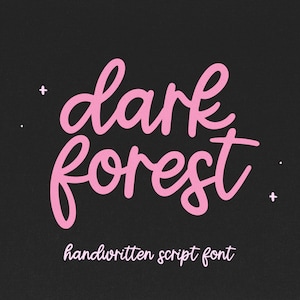 Dark Forest Font - Script Font, Halloween Font, Cricut Fonts, Handwritten Font, Spooky Font, Fonts for Cricut, Procreate Font, Cursive Font