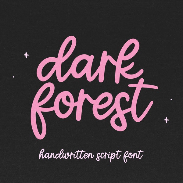 Dark Forest Font - Script Font, Halloween Font, Cricut Fonts, Handwritten Font, Spooky Font, Fonts for Cricut, Procreate Font, Cursive Font