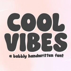 Fuente Retro Cool Vibes - Fuente Groovy, Fuente Moderna, Fuente Hippie, Fuentes Cricut, Fuentes Procreate, Fuentes para Cricut, Fuente Bubbly, Fuente Bubble