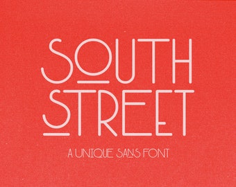 South Street Font - Sans Font, Cricut Fonts, Procreate Font, Boho Font, Logo Font, Retro Font,