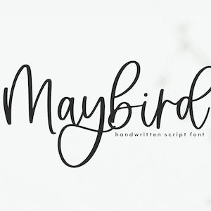 Maybird Font Modern Handwritten Script Font, Modern Calligraphy, Cricut Fonts, Wedding Font, Elegant Font image 1