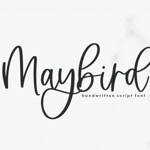 Maybird Font Modern Handwritten Script Font, Modern Calligraphy, Cricut Fonts, Wedding Font, Elegant Font image 1