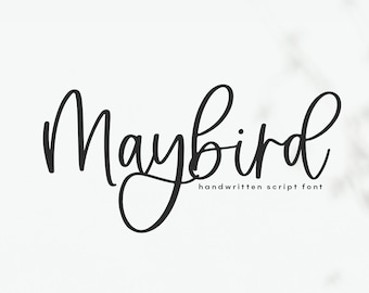 Maybird Font - Modern Handwritten Script Font, Modern Calligraphy, Cricut Fonts, Wedding Font, Elegant Font