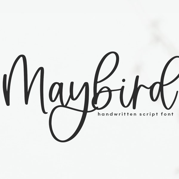 Maybird Font - Modern Handwritten Script Font, Modern Calligraphy, Cricut Fonts, Wedding Font, Elegant Font