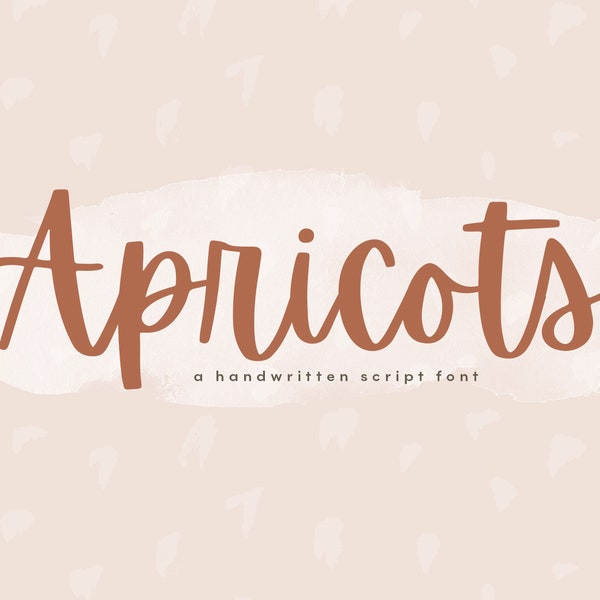 Apricots Font - Script Font, Cricut Fonts, Modern Calligraphy, Fonts for Cricut, Handwritten, Silhouette Fonts, Wedding Font, Procreate Font