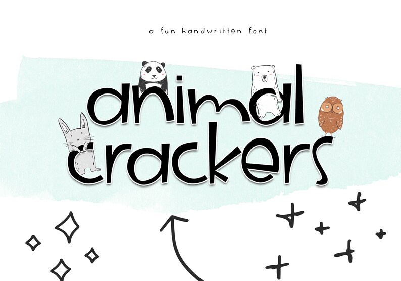 Animal Crackers Font Cute Handwritten Font, Cricut Font, Teacher Font, Quirky Font, Fun Fonts, Procreate Font, Fonts for Cricut image 9