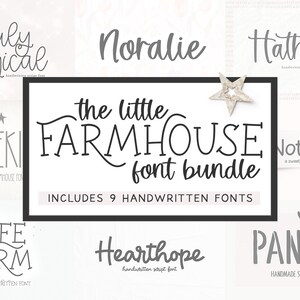 Little Farmhouse Font Bundle - Cricut Schriftarten, Bauernhaus Schriftarten, rustikale Schriftarten, Country Schriftarten, Schriftarten für Cricut, Procreate Schriftarten, Script Schriftarten