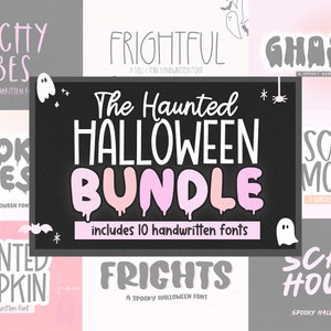 Halloween Font Bundle, Spooky Fonts, Dripping Font, Cricut Font Bundle, Cricut Fonts, Spider Web Font, Halloween Fonts, Retro Halloween