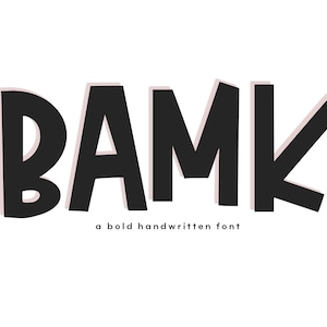 Fuente BAMK - Fuente linda manuscrita, Fuente Cricut, Fuente de profesor, Fuente peculiar, Fuentes para Cricut, Fuente Procreate, Fuente hinchable