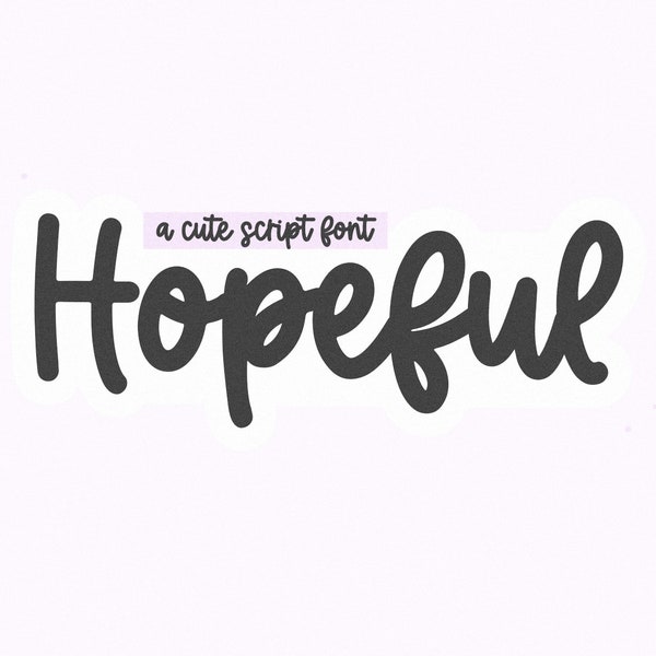 Hopeful Font - Handwritten Script Font, Cricut Fonts, Procreate Fonts, Fonts for Cricut, Farmhouse Font, Goodnotes Font, Cursive Font