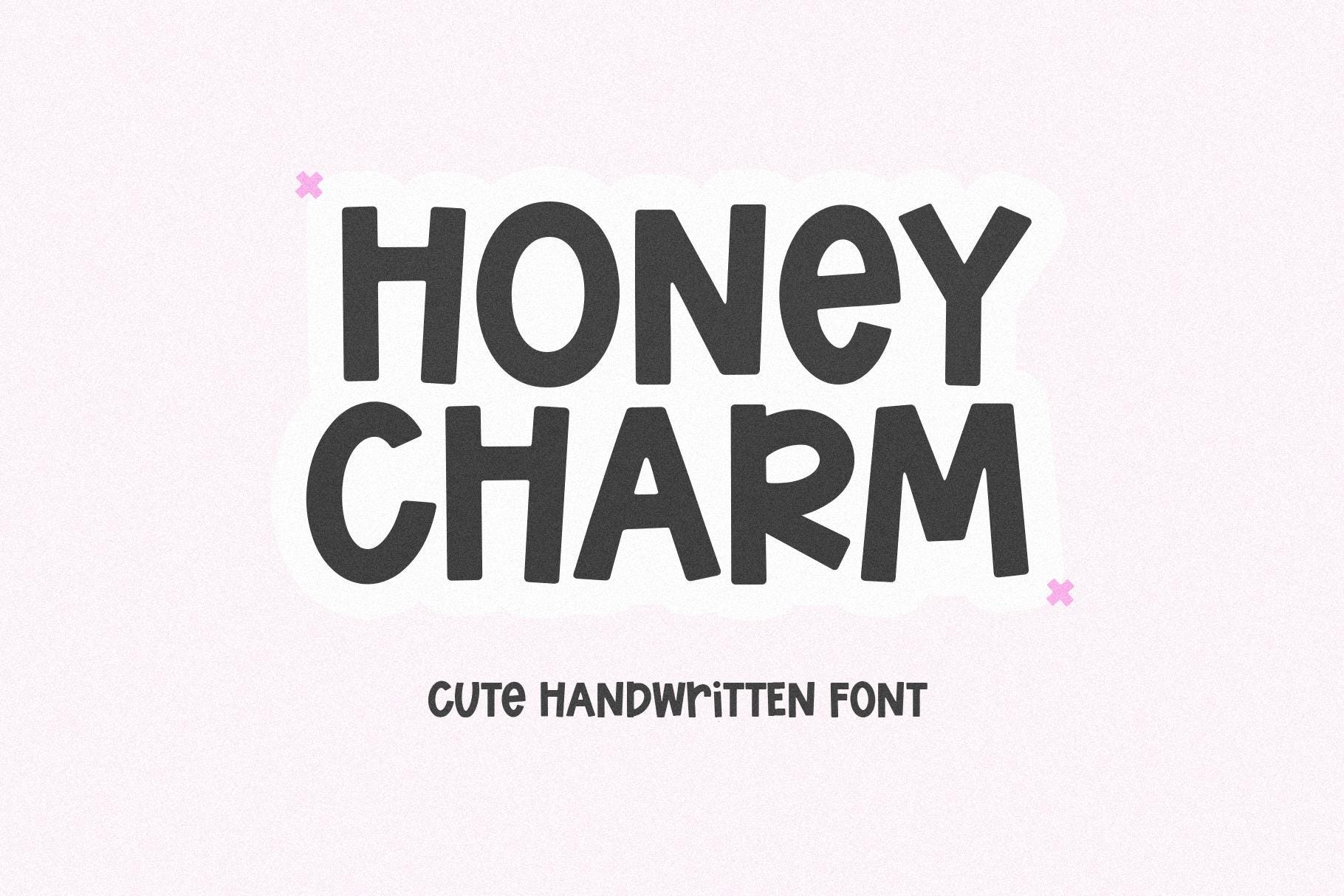 Police Honey Charm - polices manuscrites, polices Cricut, polices Goodnotes, polices Agenda, police mignonne, polices enseignant, polices Canva, polic