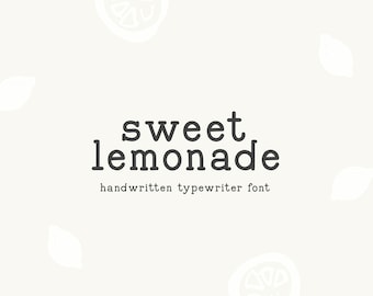 Sweet Lemonade - Typewriter Font, Farmhouse Font, Cricut Fonts, Modern Font, Serif Font, Fonts for Cricut, Goodnotes Font, Cute Fonts