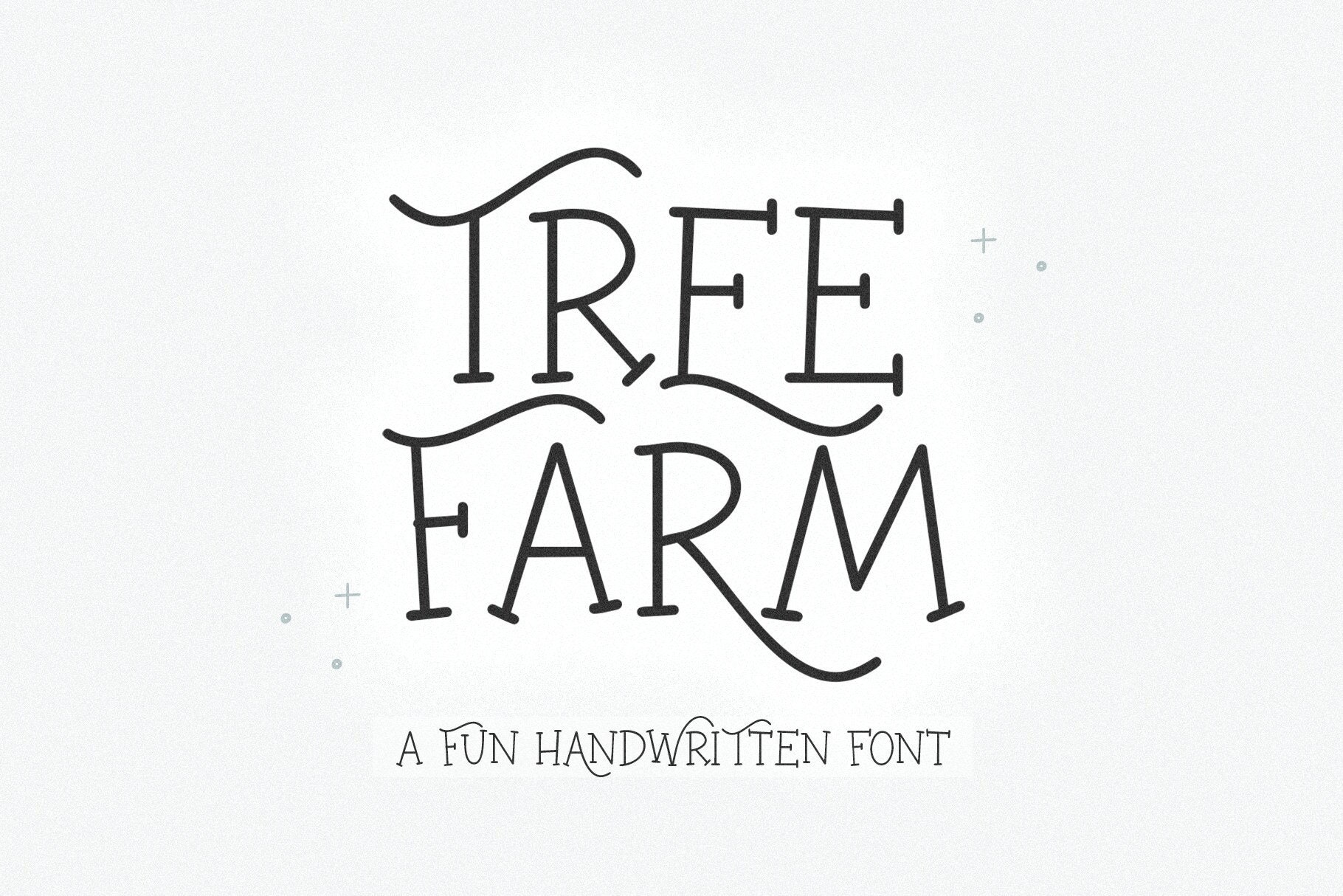 Police Tree Farm - polices manuscrites, polices Cricut, police à ornement, police moderne, polices pour Cricut, polices Farmhouse, polices Noël, polic