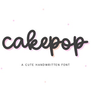 Fuente Cakepop - Fuente de escritura manuscrita, Fuentes Cricut, Fuentes Canva, Fuentes para Cricut, Fuentes de elaboración, Fuente cursiva, Fuentes Procreate