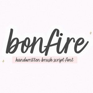 Bonfire Font - Brush Font, Handwritten Script Font, Farmhouse Fonts, Cricut Font, Fonts for Cricut, Wedding Font, Canva Font, Fall Font