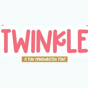 Twinkle Schriftart - Schrullige handgeschriebene Schriftart, Cricut Schriftart, Tall Schriftart, Procreate Schriftart, Niedliche Schriftart, Schriftarten für Cricut