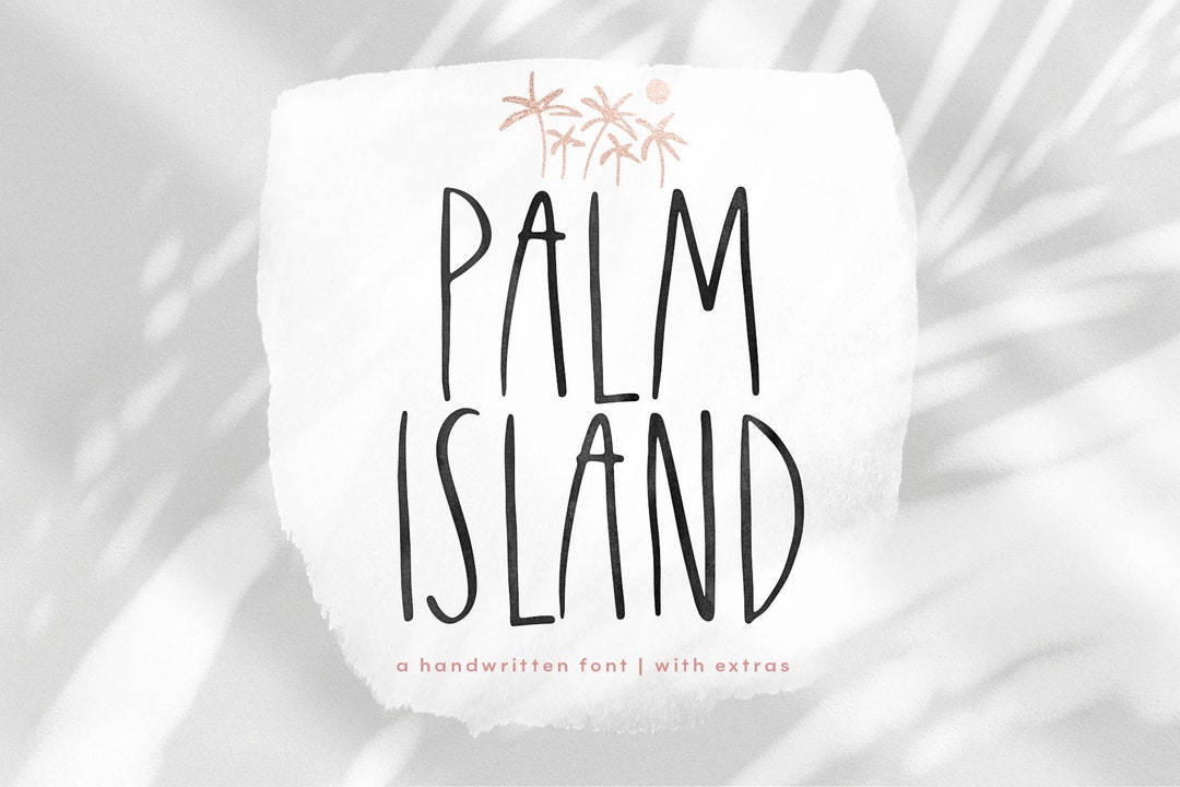 Palm Ridge Font Palm Island Font - Handwritten Font With Doodles, Fonts for Cricut ...