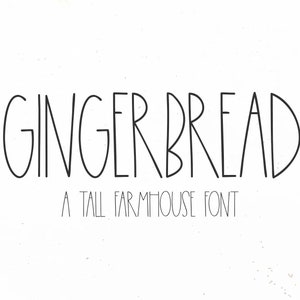 Lebkuchen Schriftart - Tall Farmhouse Schriftart, handgeschriebene Schriftart, Cricut Schriftarten, Skinny Schriftart, Procreate Schriftart, Schriftarten für Cricut, Country Schriftart