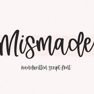 Fuente Mismade: fuente manuscrita, fuentes Cricut, fuente Farmhouse, fuentes para Cricut, caligrafía moderna, fuente para bodas, fuentes Procreate