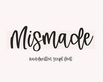 Mismade Font - Handgeschriebene Skriptschrift, Cricut Schriftarten, Bauernhaus Schriftart, Schriftarten für Cricut, moderne Kalligraphie, Hochzeitsschriftart, Procreate Schriftarten