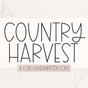 Fuente Country Harvest - Fuente manuscrita delgada, Fuentes Cricut, Fuente Farmhouse, Fuente Country, Fuentes Procreate, Fuentes para Cricut