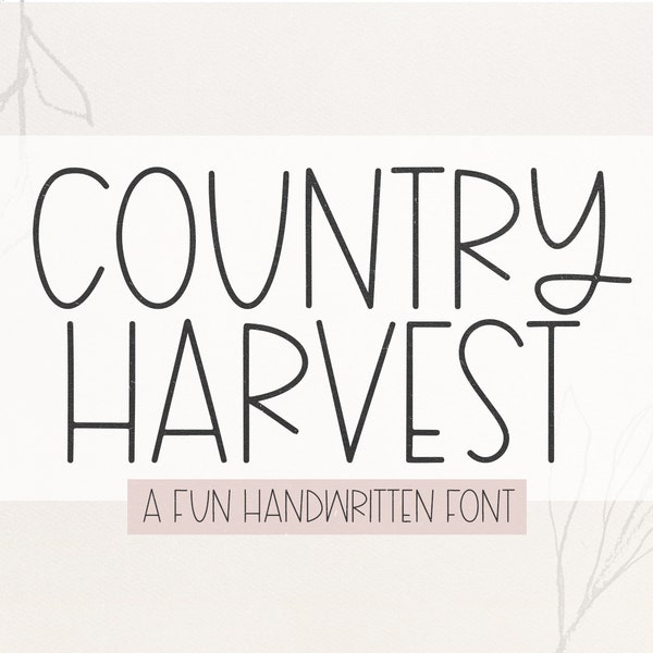 Country Harvest Font - Skinny Handwritten Font, Cricut Fonts, Farmhouse Font, Country Font, Procreate Fonts, Fonts for Cricut