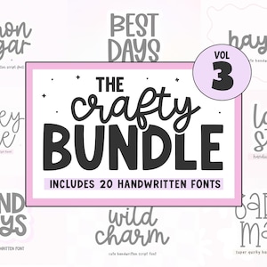 Paquete de fuentes: fuentes Cricut, fuentes lindas, paquete de fuentes Cricut, fuentes Script, fuentes Goodnotes, fuentes para profesores, fuentes Canva, fuentes Crafty