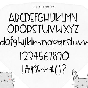 Animal Crackers Font Cute Handwritten Font, Cricut Font, Teacher Font, Quirky Font, Fun Fonts, Procreate Font, Fonts for Cricut image 10