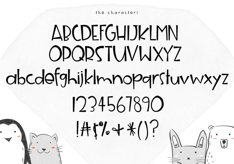 Animal Crackers Font Cute Handwritten Font, Cricut Font, Teacher Font, Quirky Font, Fun Fonts, Procreate Font, Fonts for Cricut image 10