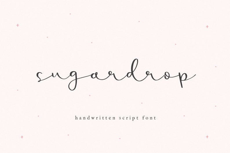 Sugardrop Font Thin Script Font Cricut Fonts Procreate Etsy