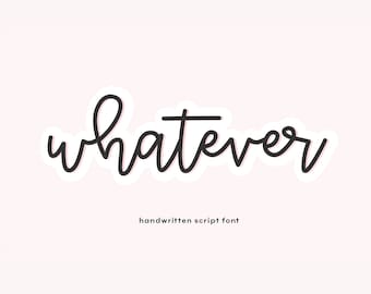 Qualquer fonte - fonte de script manuscrito, fontes Cricut, fonte cursiva, fontes para Cricut, fontes de silhueta, fonte moderna, fonte Procreate