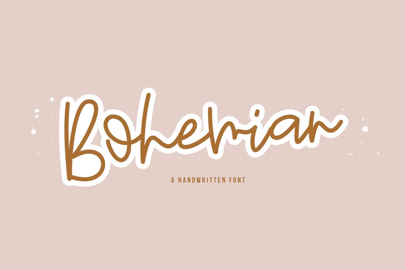 Bohemian A Handwritten Script Font TTF / OTF Cricut Etsy