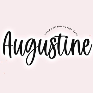 Fuente Augustine - Fuente de escritura manuscrita, Fuentes Cricut, Caligrafía, Fuente cursiva, Fuentes de elaboración, Fuentes para Cricut, Fuente Procreate