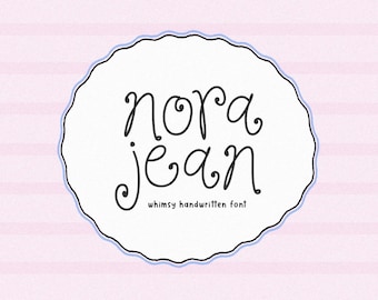 Nora Jean Font - Swirly Font, Whimsy Fonts, Banner Fonts, Cricut Fonts, Canva Fonts, Cute, Trendy Fonts, Cottagecore Fonts, Magical Fonts